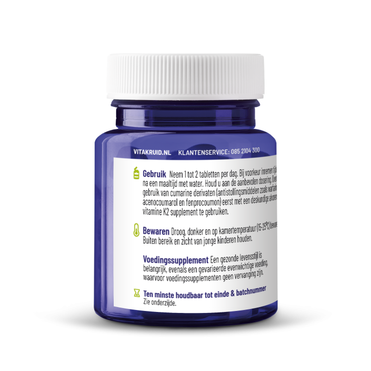 Vitakruid Vitamine K2 100 mcg 60 tabletten