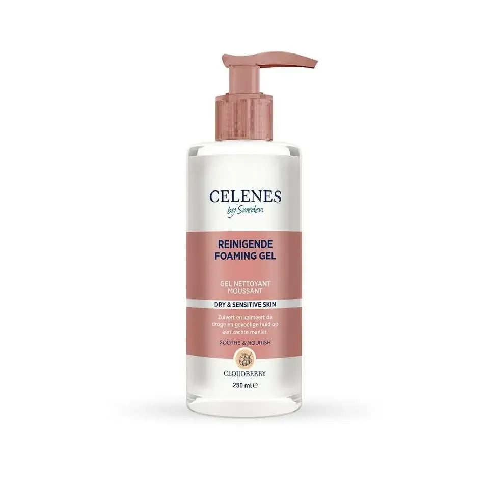 Celenes Cloudberry Foaming Gel Droge/Gevoelige Huid 250 ml