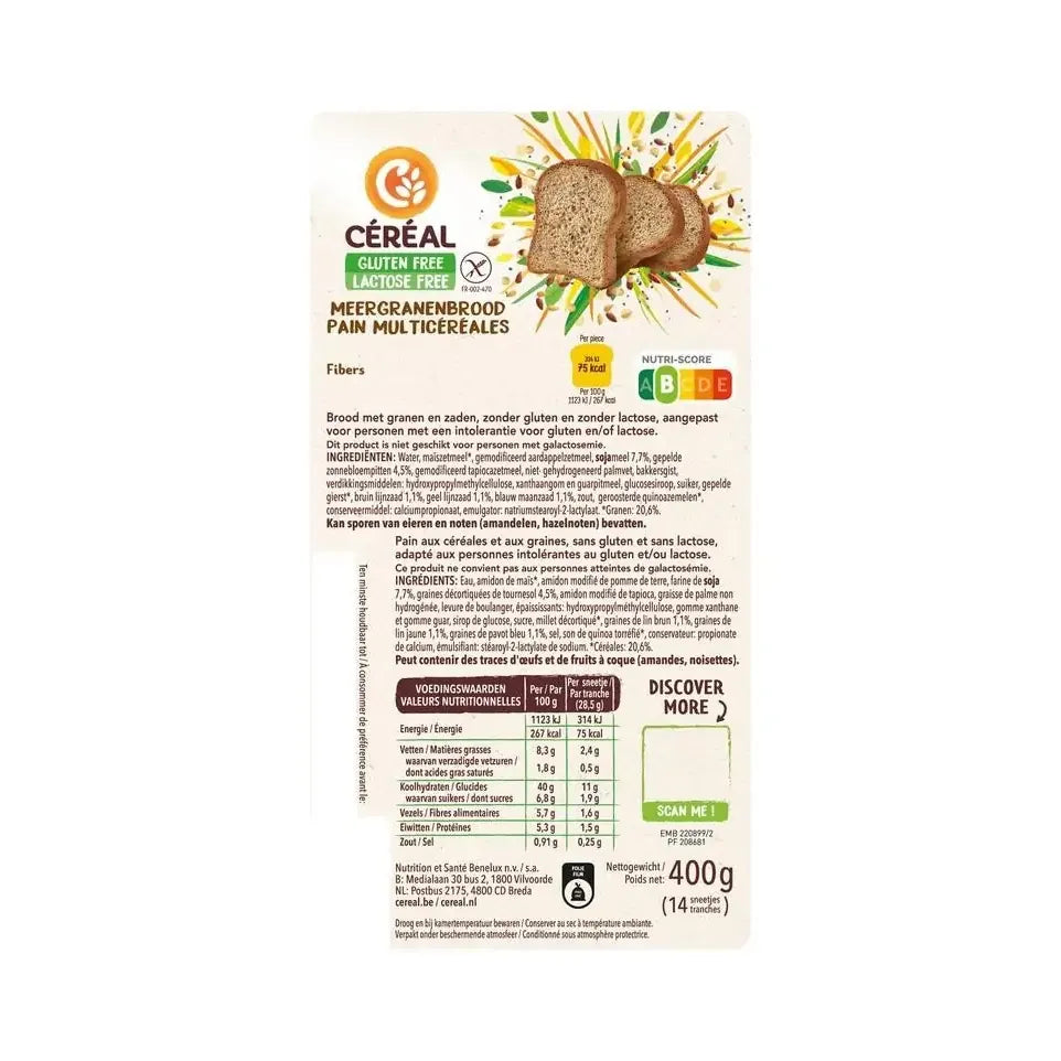 Cereal Brood meergranen 400 gram