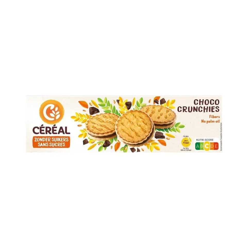 Cereal Koekjes choco crunch zonder suikers 185 gram