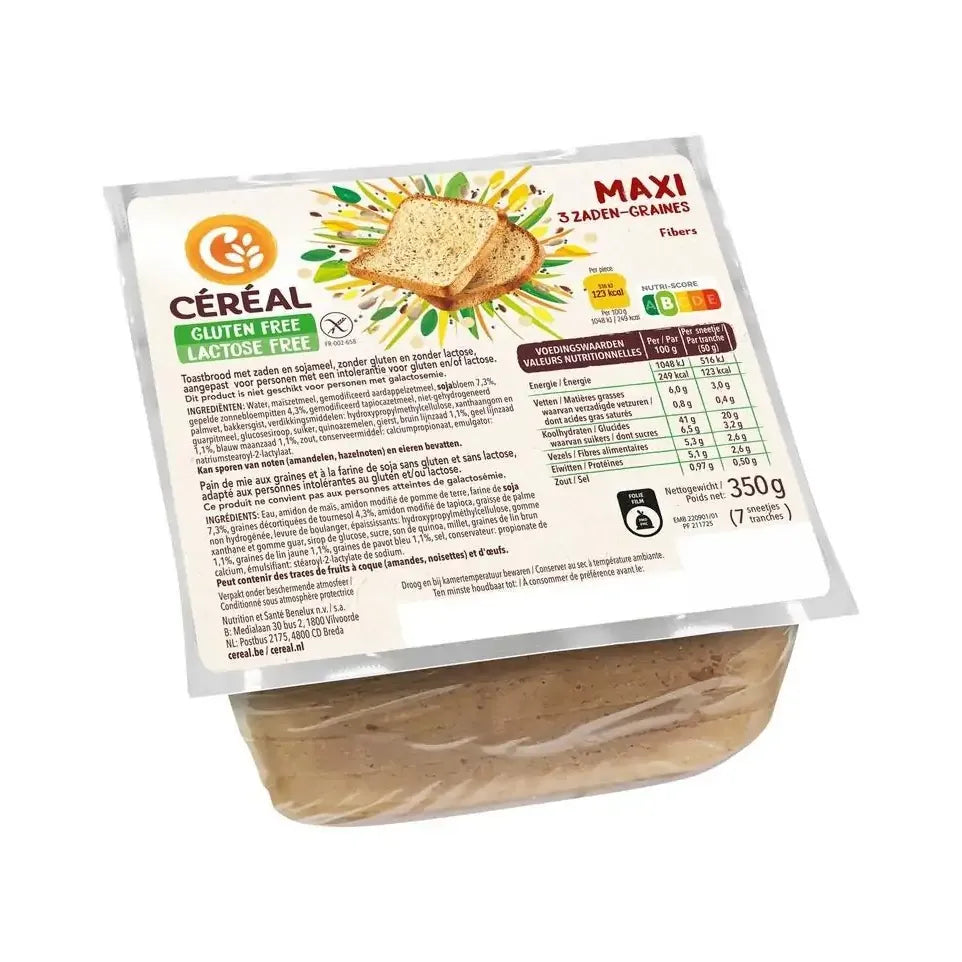Cereal Maxi 3 zadenbrood gluten- en lactosevrij 350 gram