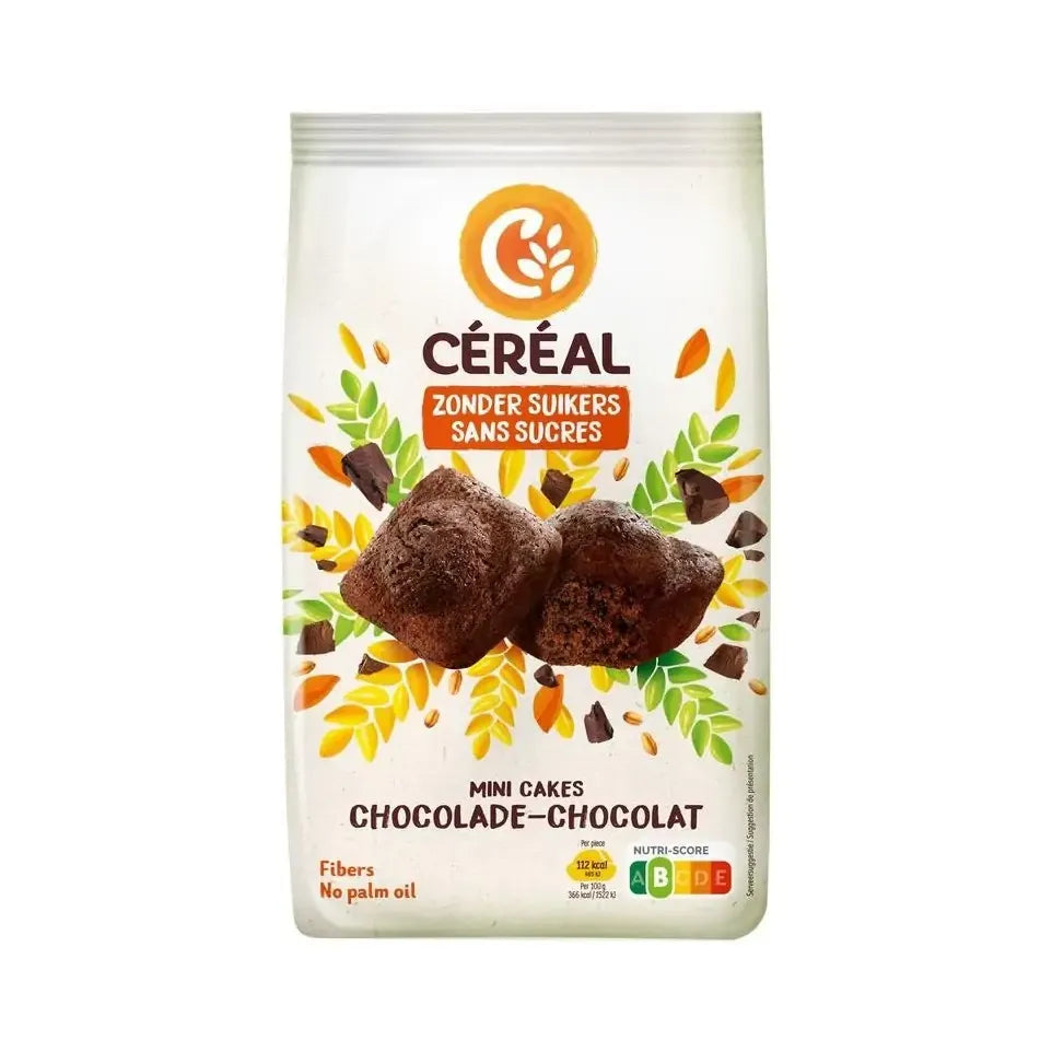 Cereal Mini cakes choco zonder suikers 196 gram