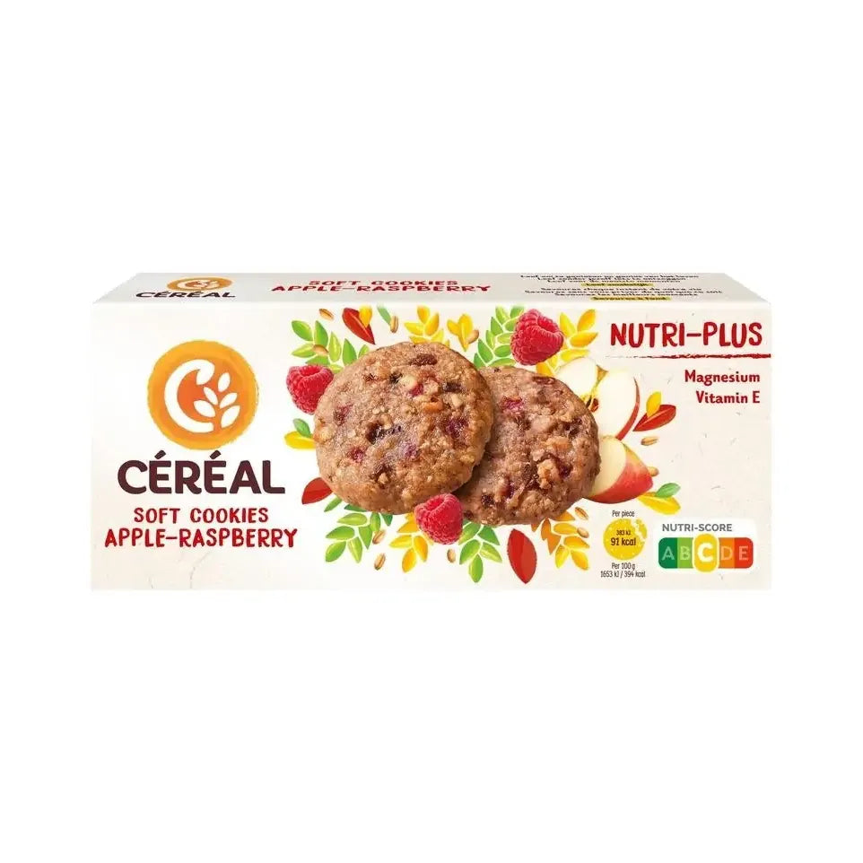 Cereal Nutri-plus koekjes appel-framboos 138 gram