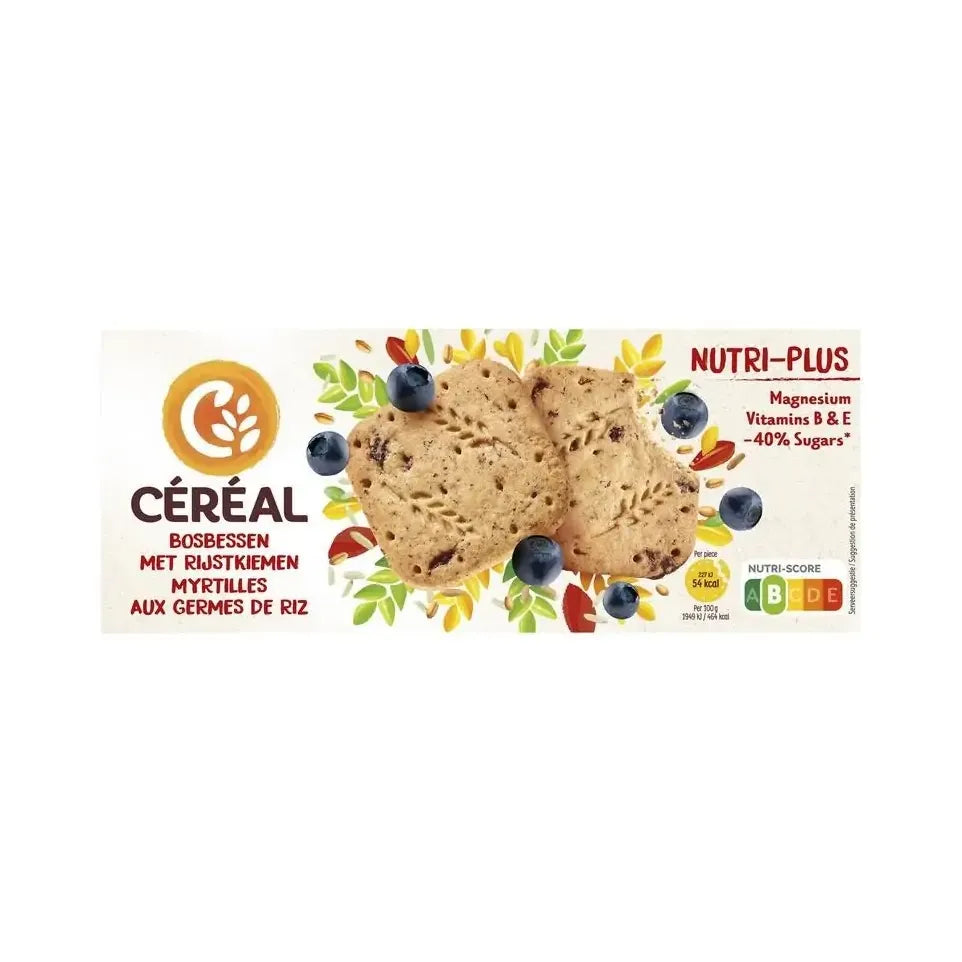 Cereal Nutri-plus koekjes bosbes rijstkiemen 140 gram