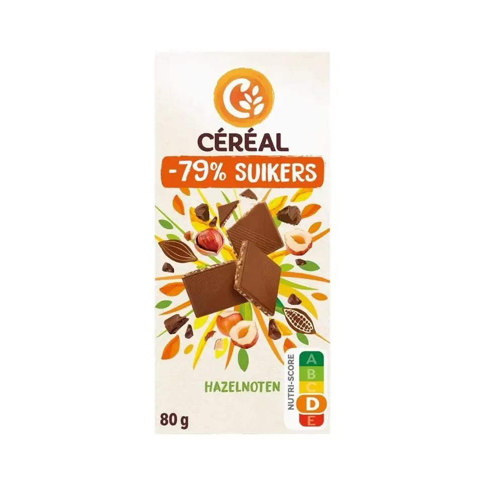 Cereal Tablet hazelnoot maltitol 80 gram