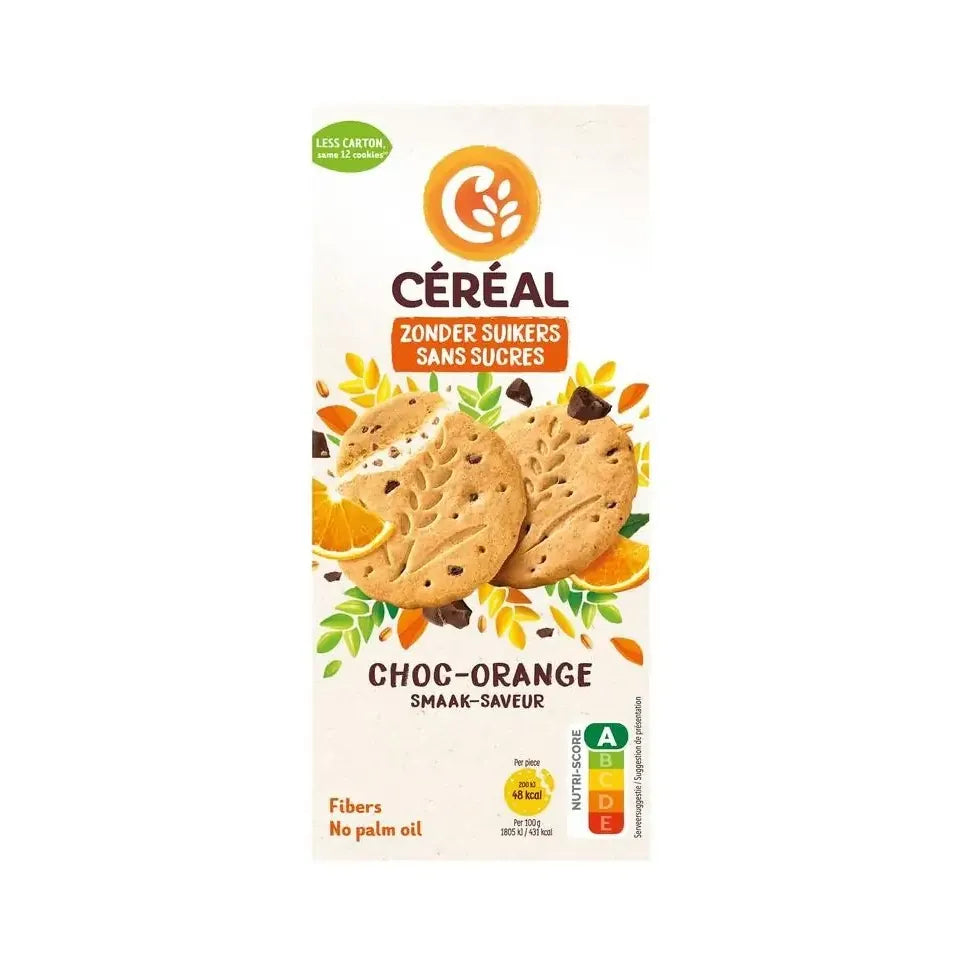 Cereal Zandkoekjes chocolate orange zonder suikers 132 gram