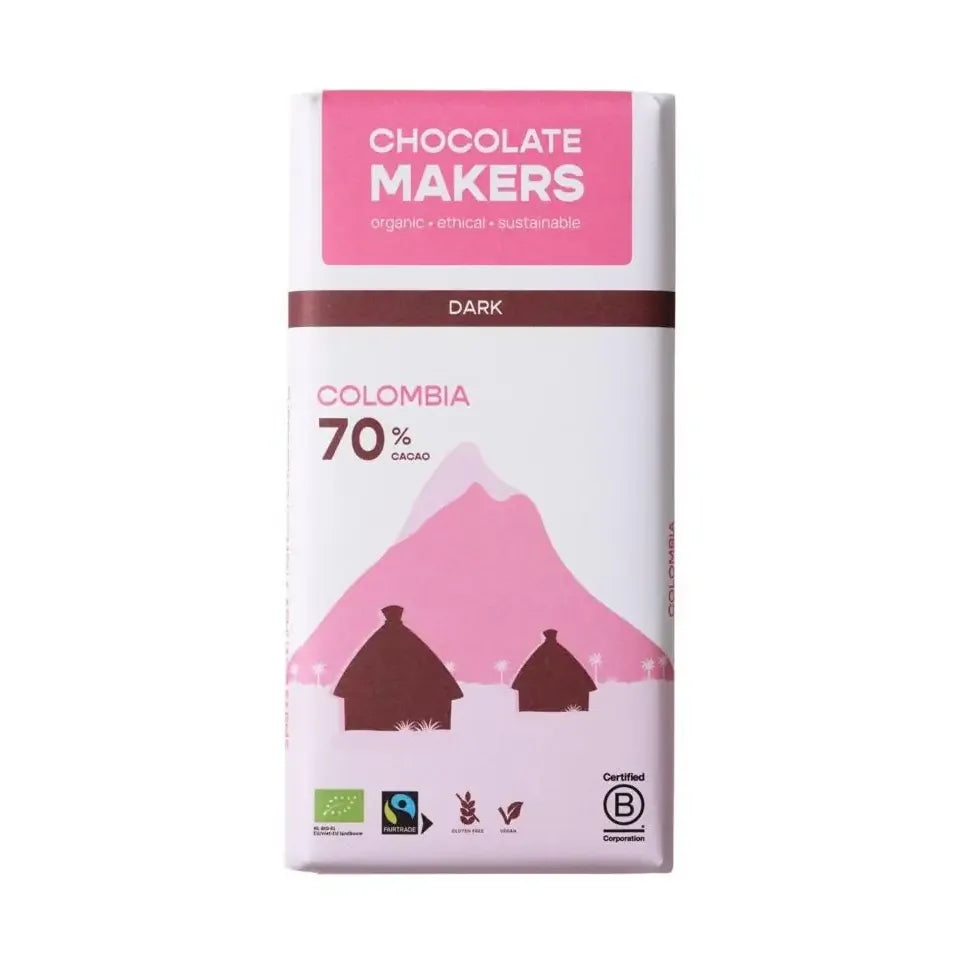 Chocolatemakers pure delight 70% puur biologisch 80 gram