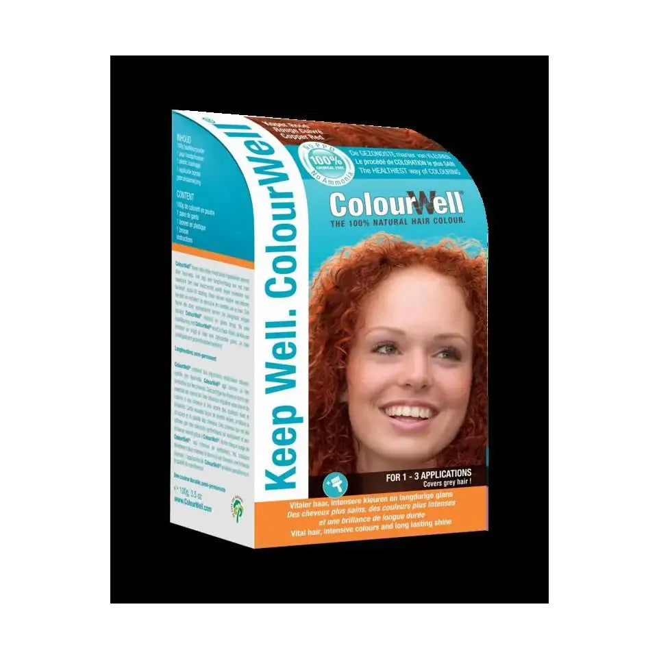 Colourwell 100% natuurlijke haarkleur koper rood 100 gram