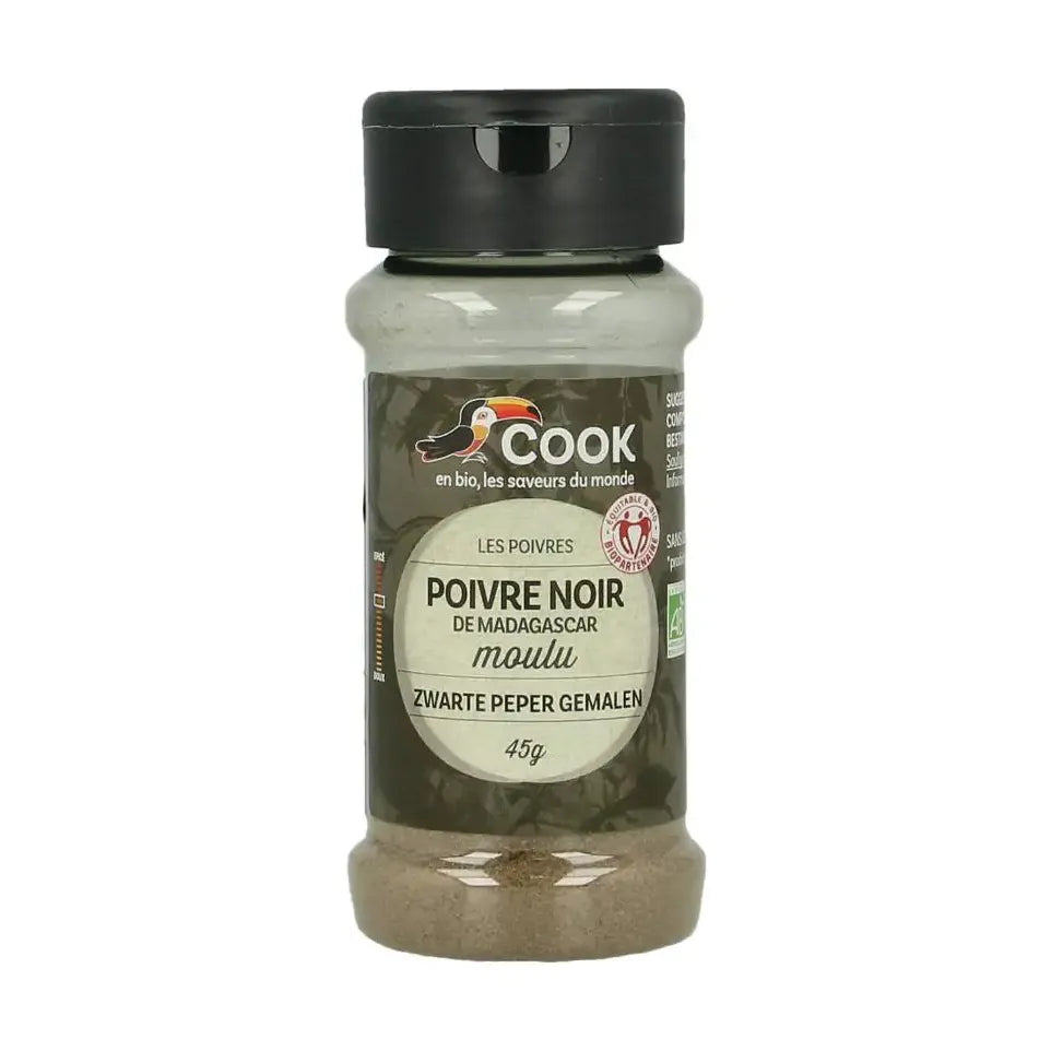 Cook Zwarte peper gemalen 45 gram