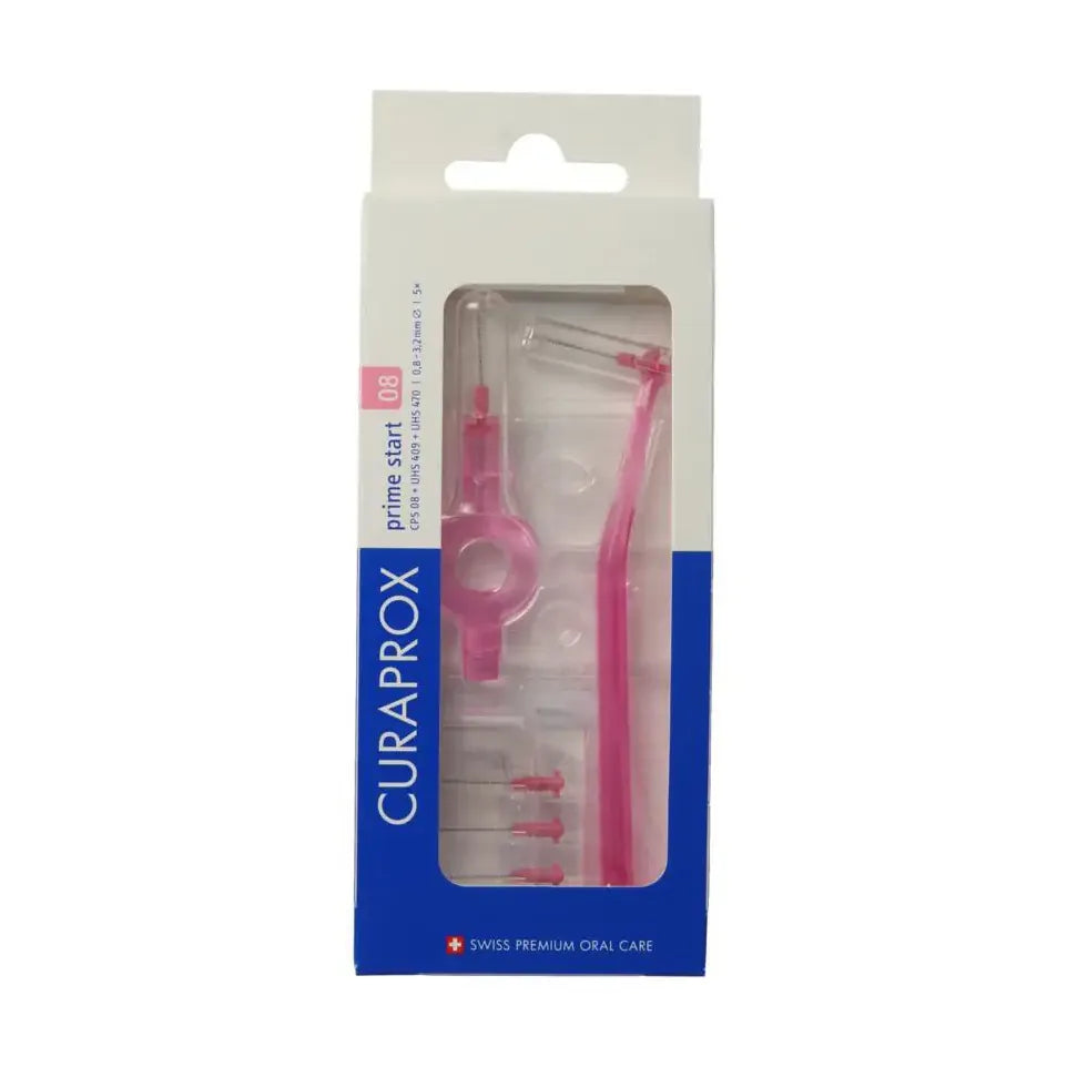 Curaprox Prime start rager 08 roze 3.2 mm 5 stuks