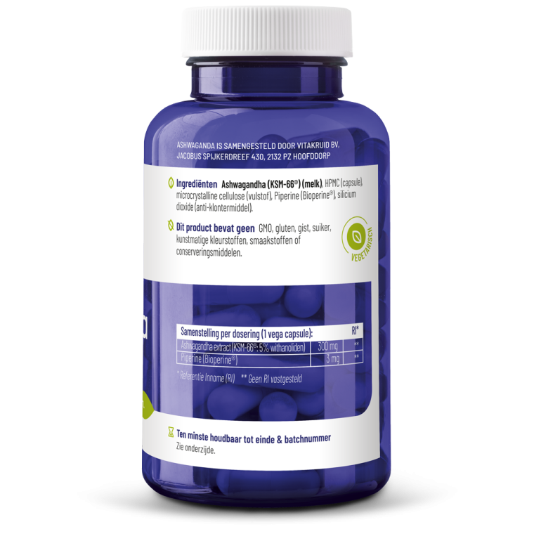 Vitakruid Ashwagandha KSM-66 & bioperine