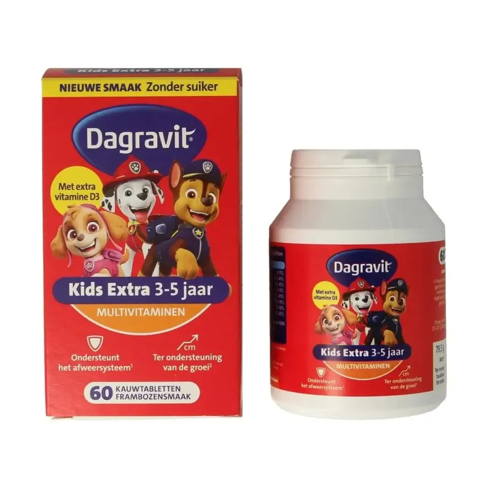 Dagravit Kids extra 3 - 5 jaar 60 kauwtabletten
