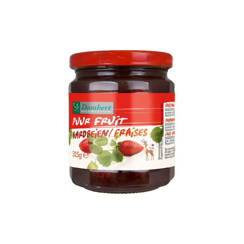 Damhert Puur fruit Aardbei confiture 315 gram