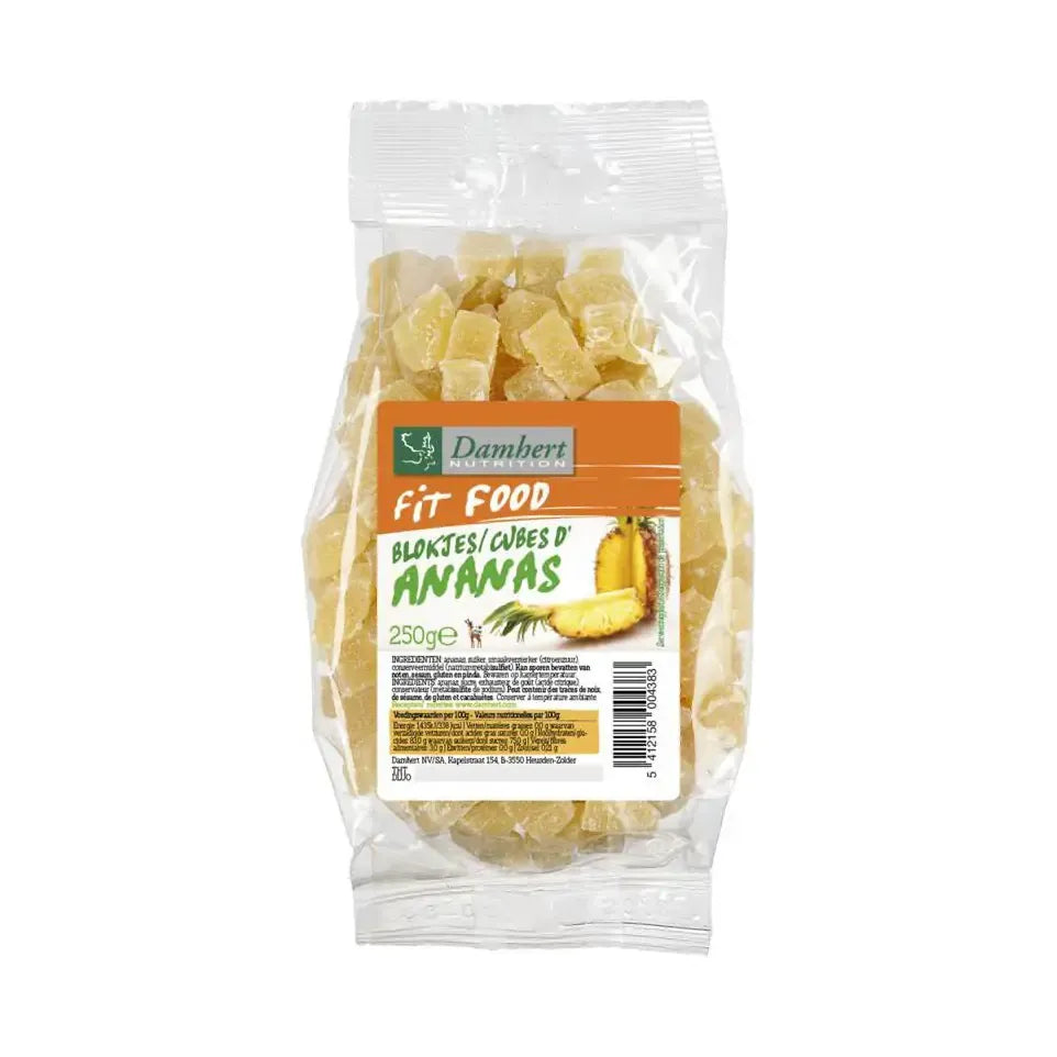 Damhert Fit food ananasblokjes 250 gram