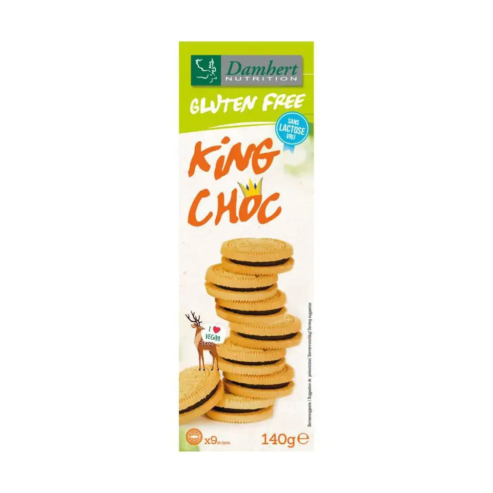Damhert King chocolade koekjes lactose vrij 140 gram