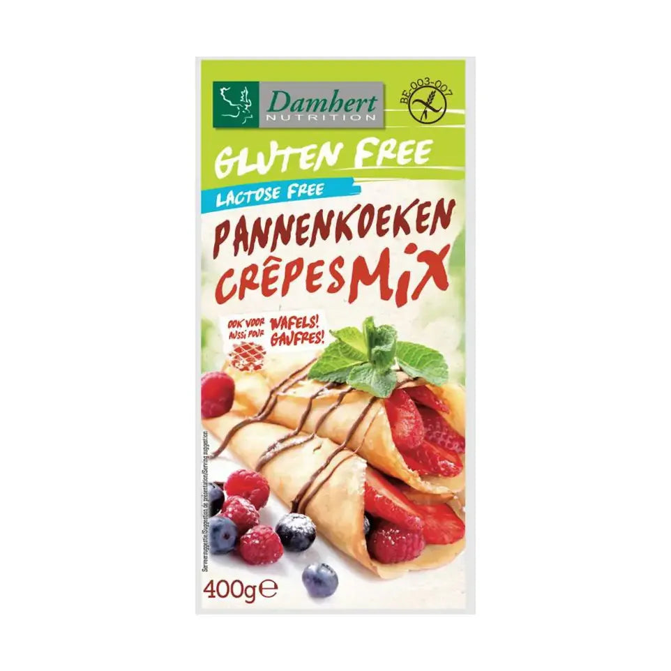 Damhert Pannenkoeken en wafelmix gluten- & 400 gram