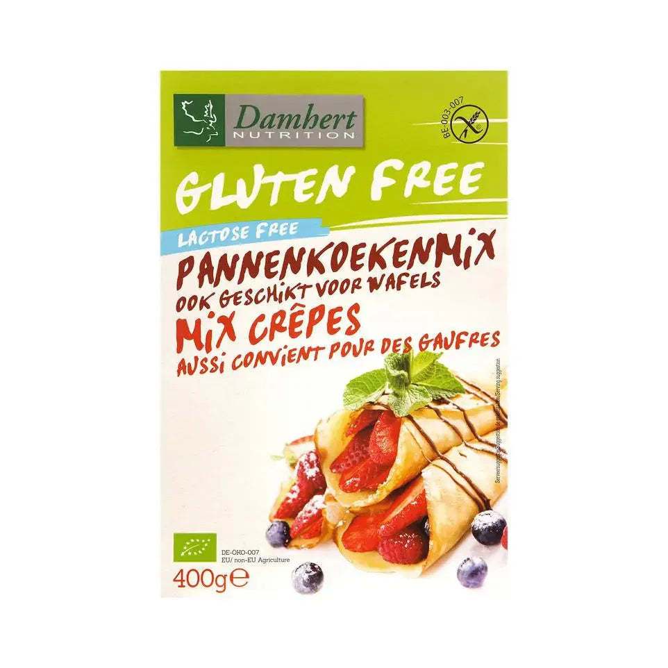 Damhert Pannenkoeken en wafelmix gluten- & 400 gram