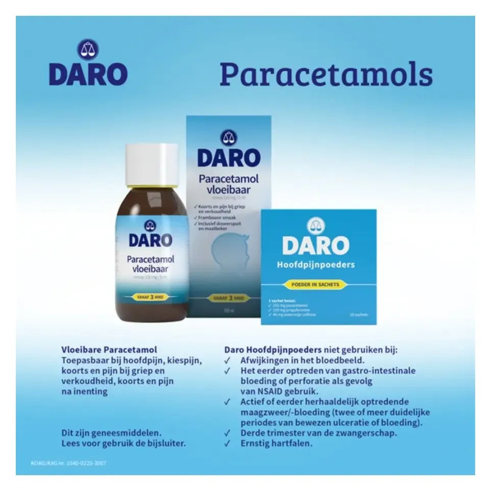 Daro Hoofdpijnpoeders 20 stuks