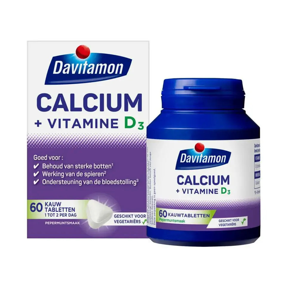 Davitamon Calcium & D3 mint 60 kauwtabletten