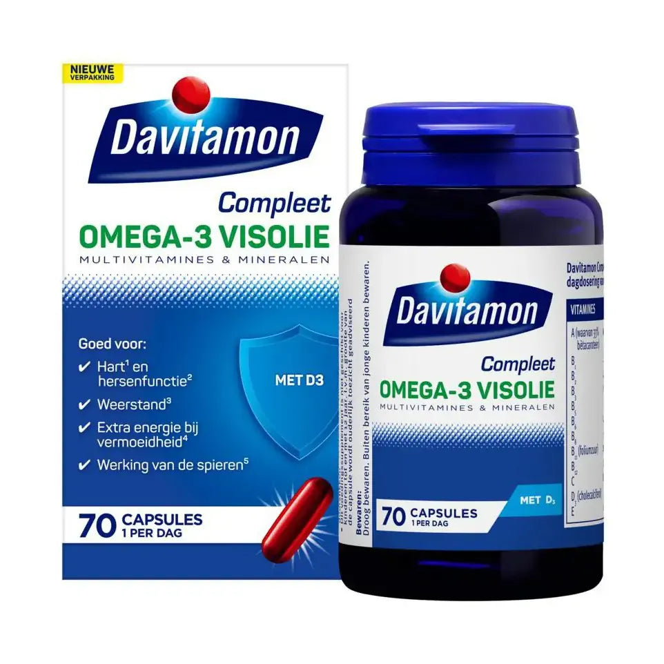 Davitamon Compleet omega 3 vis 70 capsules