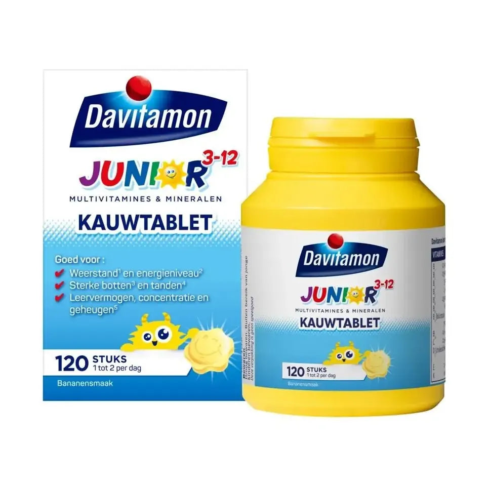 Davitamon Junior 3+ banaan 120 kauwtabletten