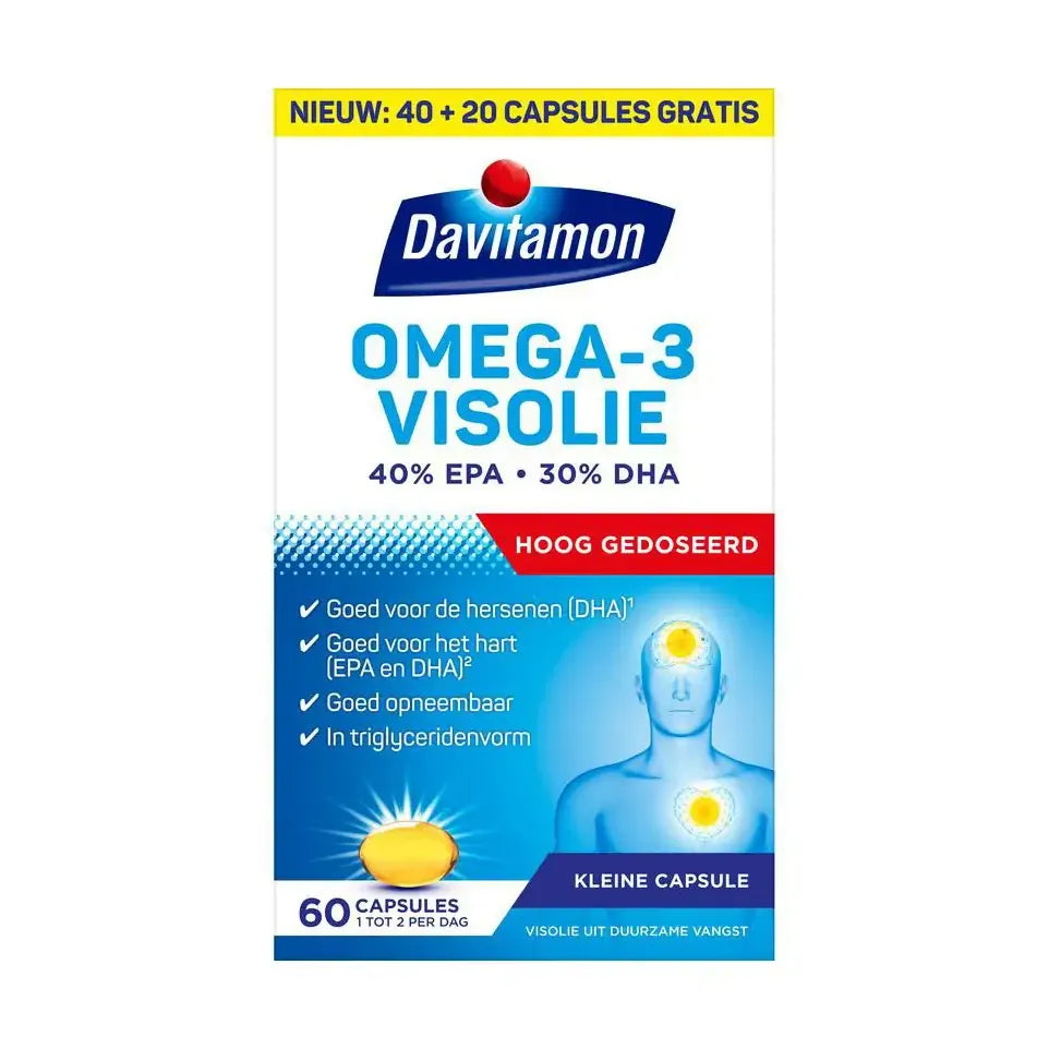 Davitamon Omega 3 visolie 60 capsules