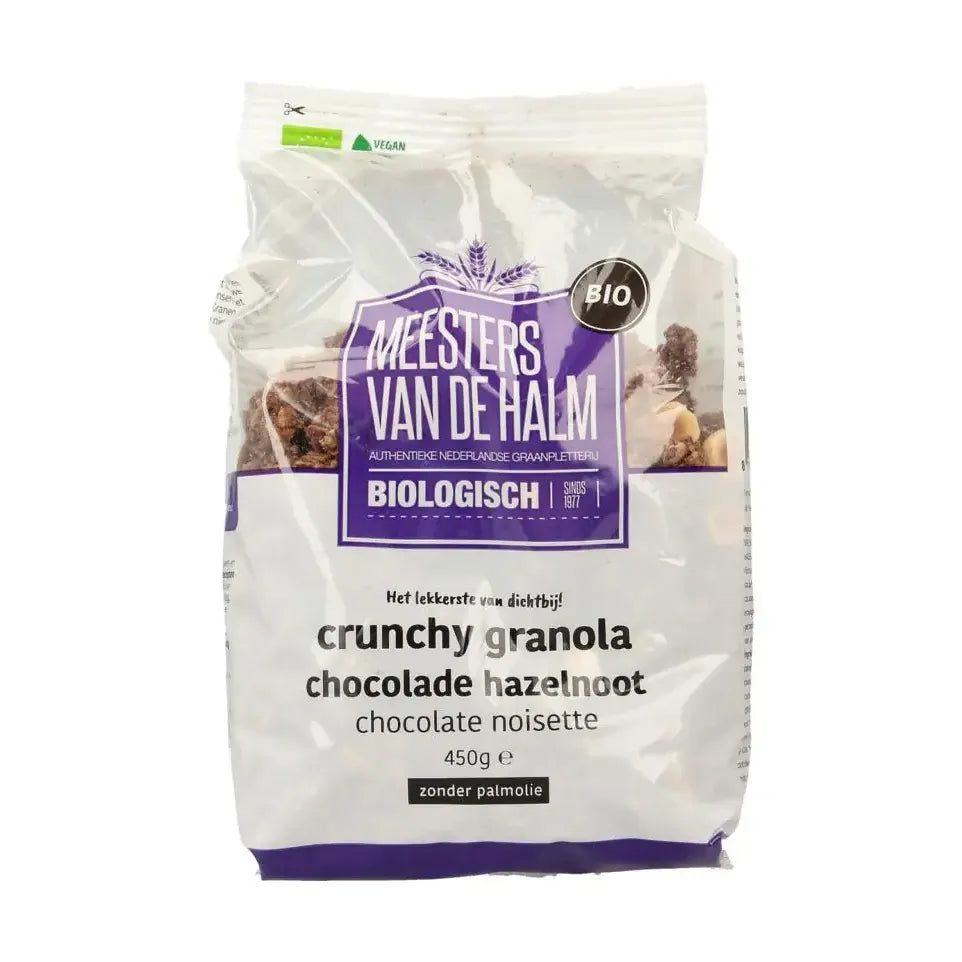 De Halm Granola choco/hazelnoot 450 gram