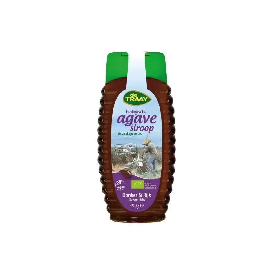 De Traay Agavesiroop donker en rijk biologisch 490 gram