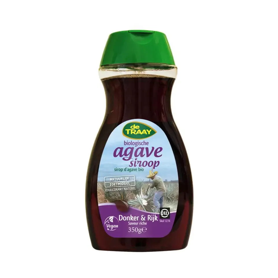De Traay Agavesiroop donker en rijk biologisch 350 gram