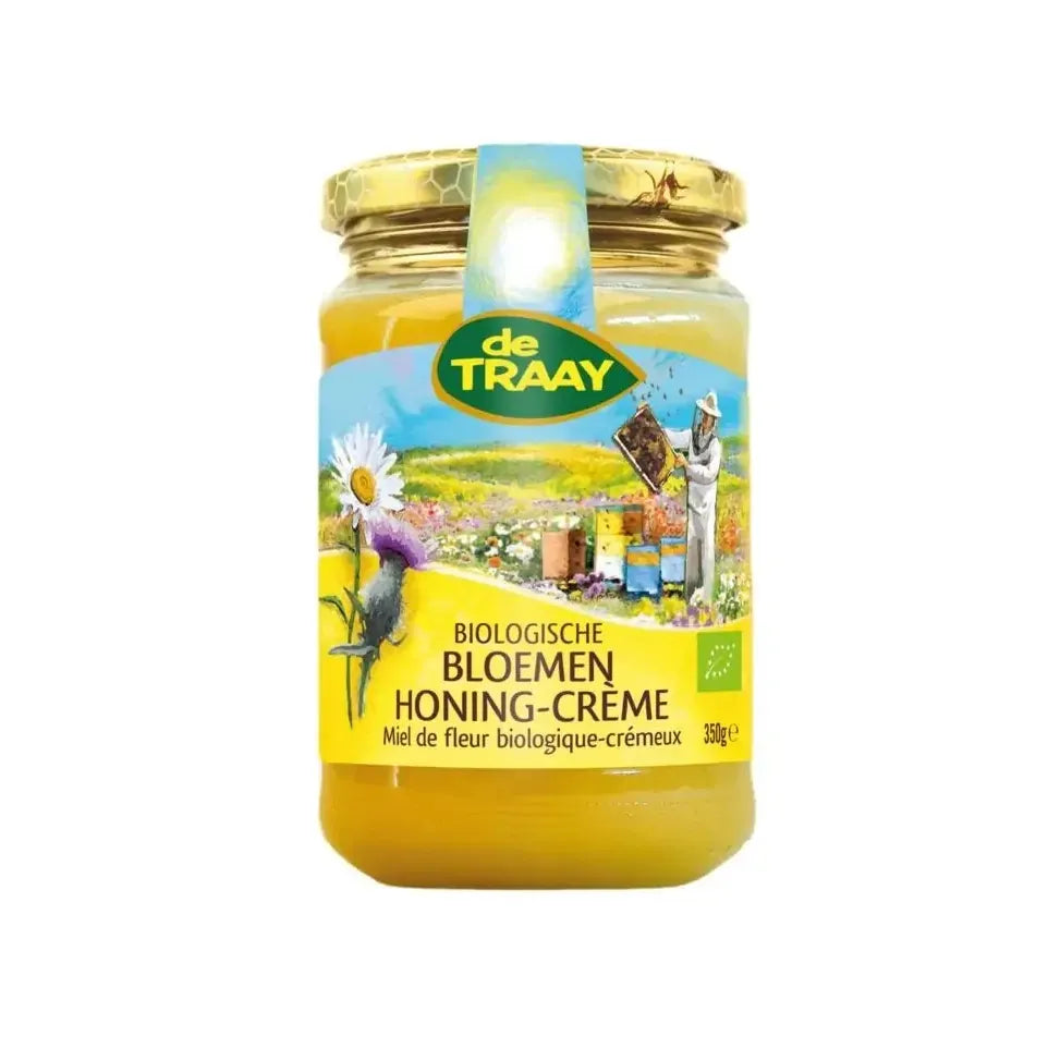 De Traay Bloemen honing creme biologisch 350 gram