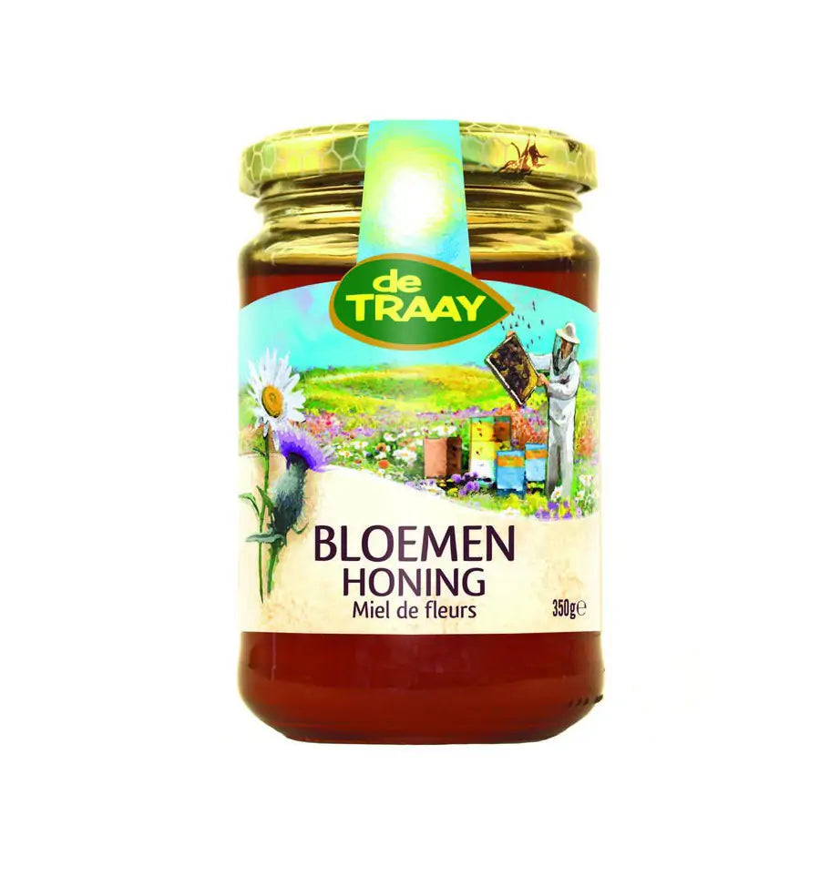 De Traay bloemen honin vloeibaar 350 g