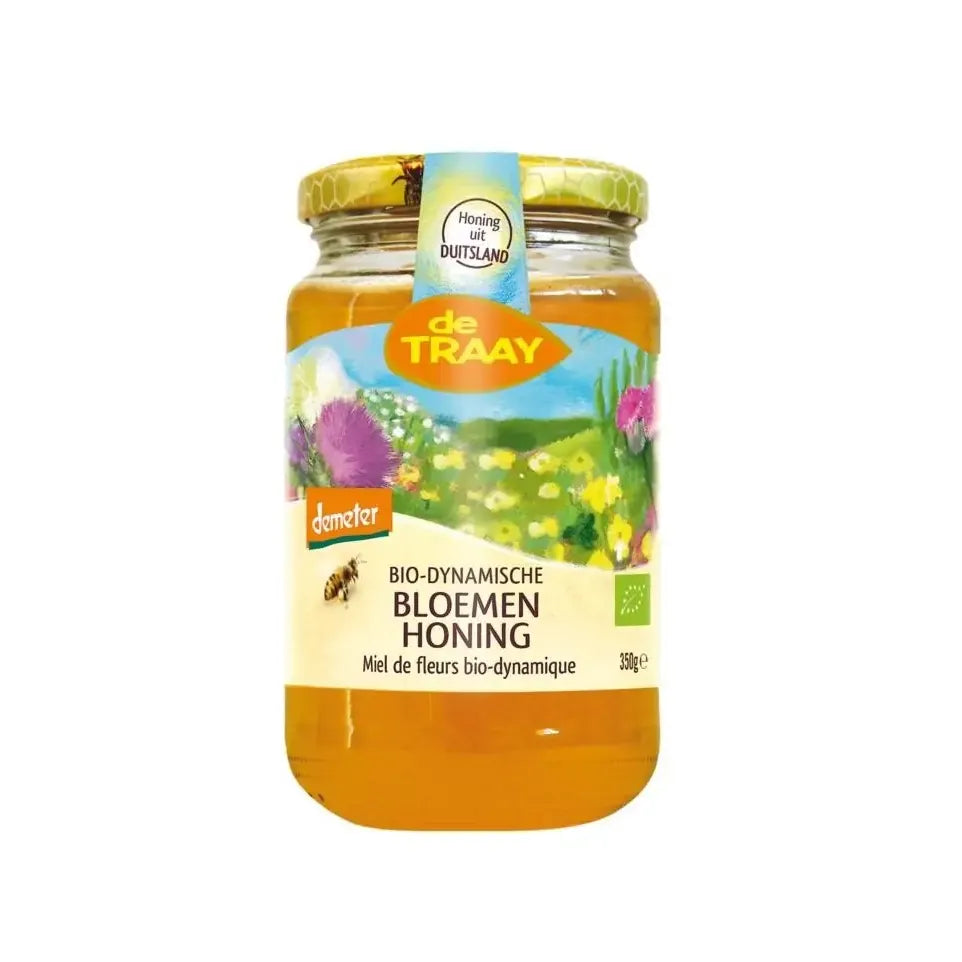 De Traay Bloemenhoning creme biologisch demeter 350 gram