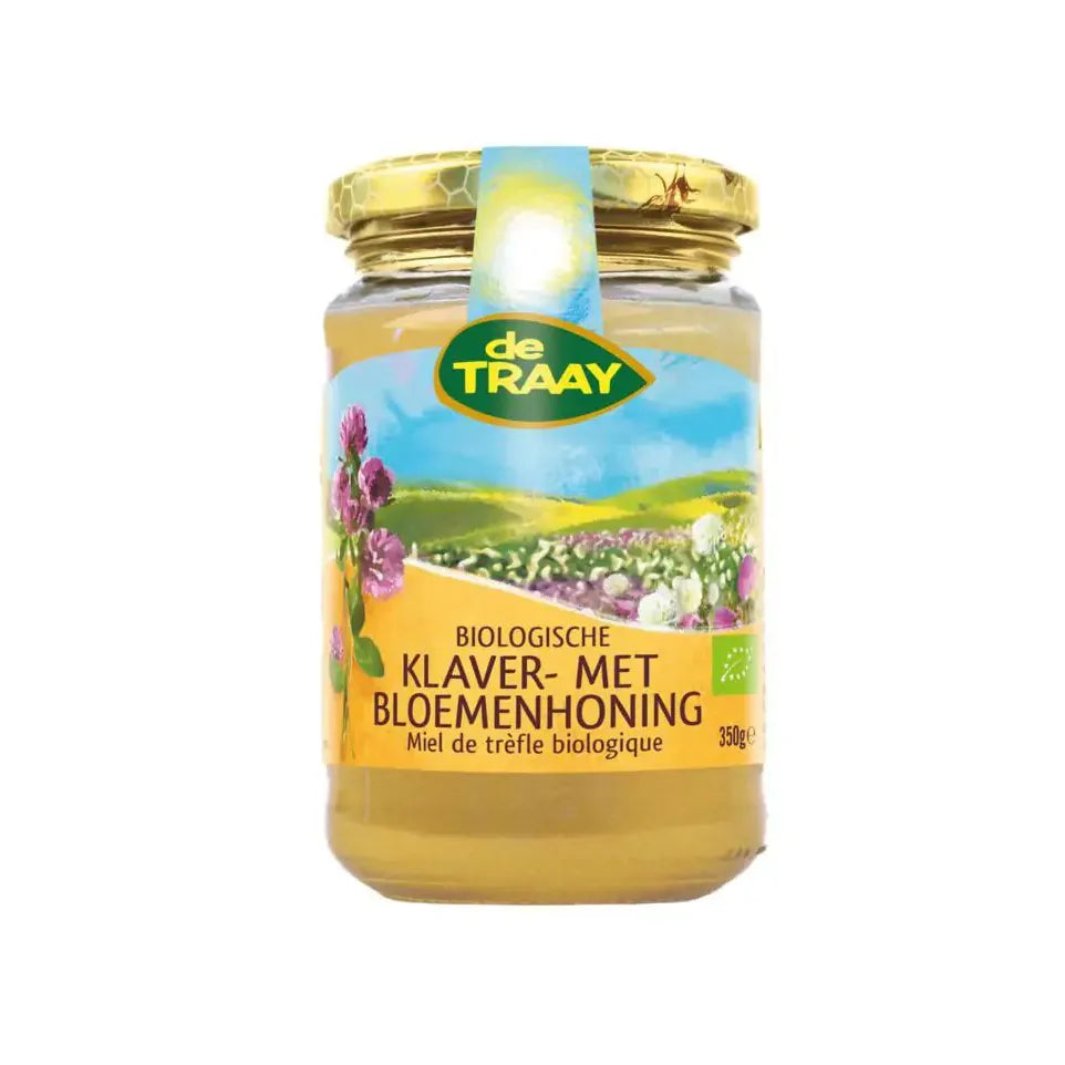 De Traay Klaver honing biologisch 350 gram