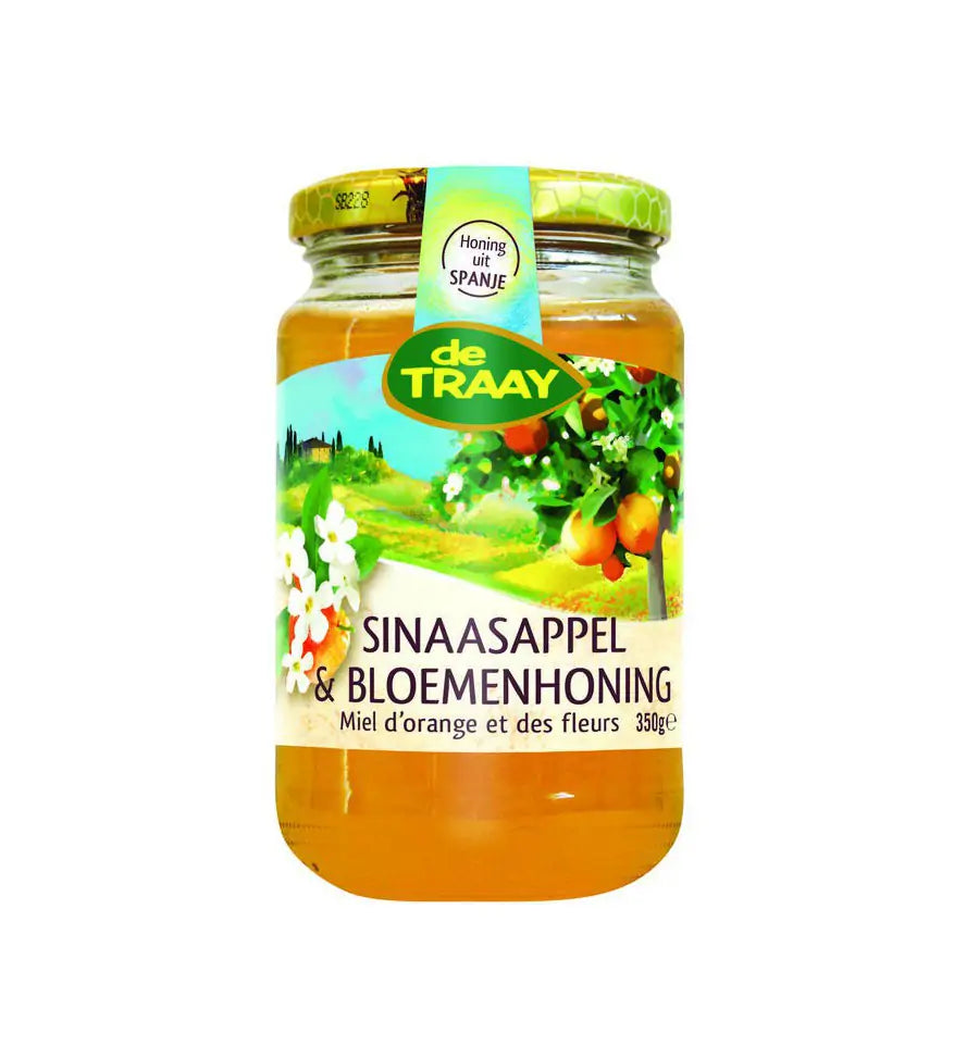 De Traay Sinaasappel & bloemenhoning 350 gram
