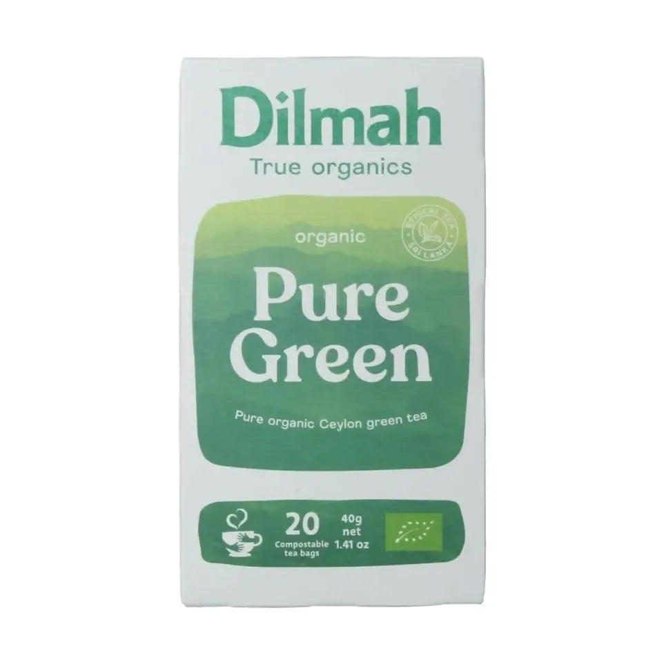 Dilmah Pure ceylon green tea biologisch 20 zakjes
