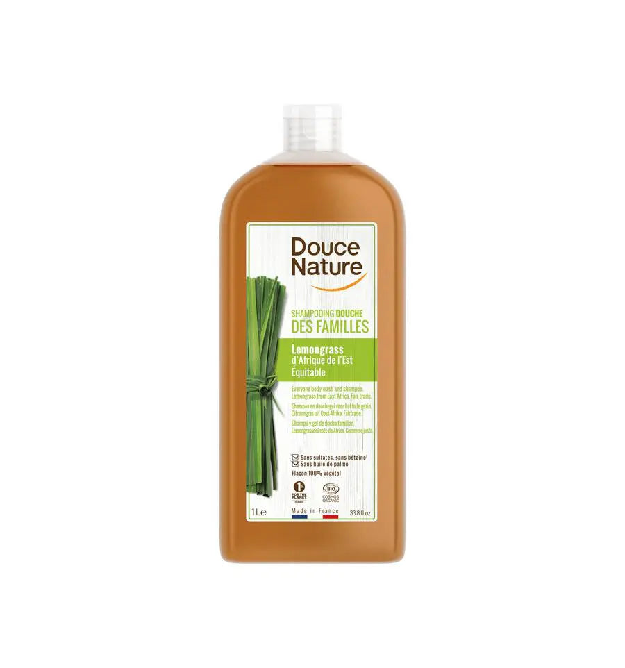 Douce Nature Douchegel & shampoo familie lemongrass 1 liter