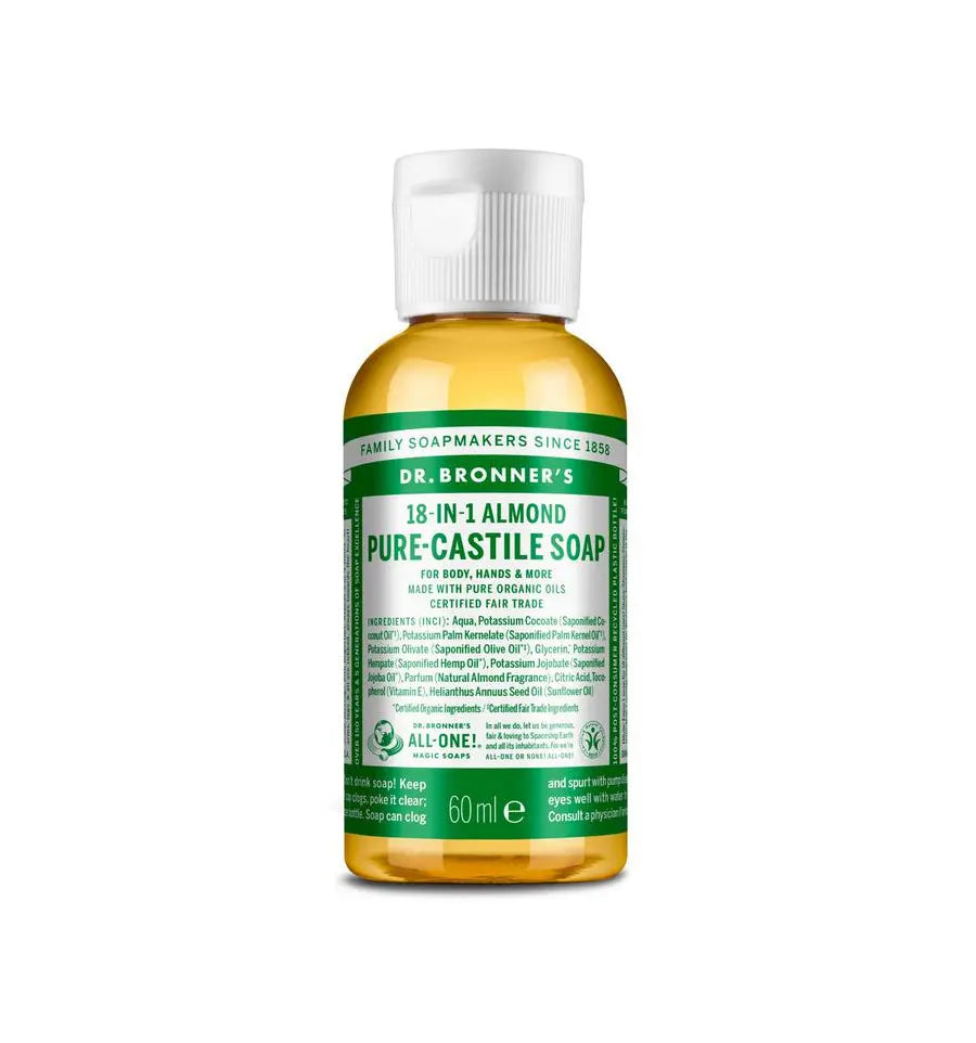 Dr Bronners Liquid soap amandel 60 ml