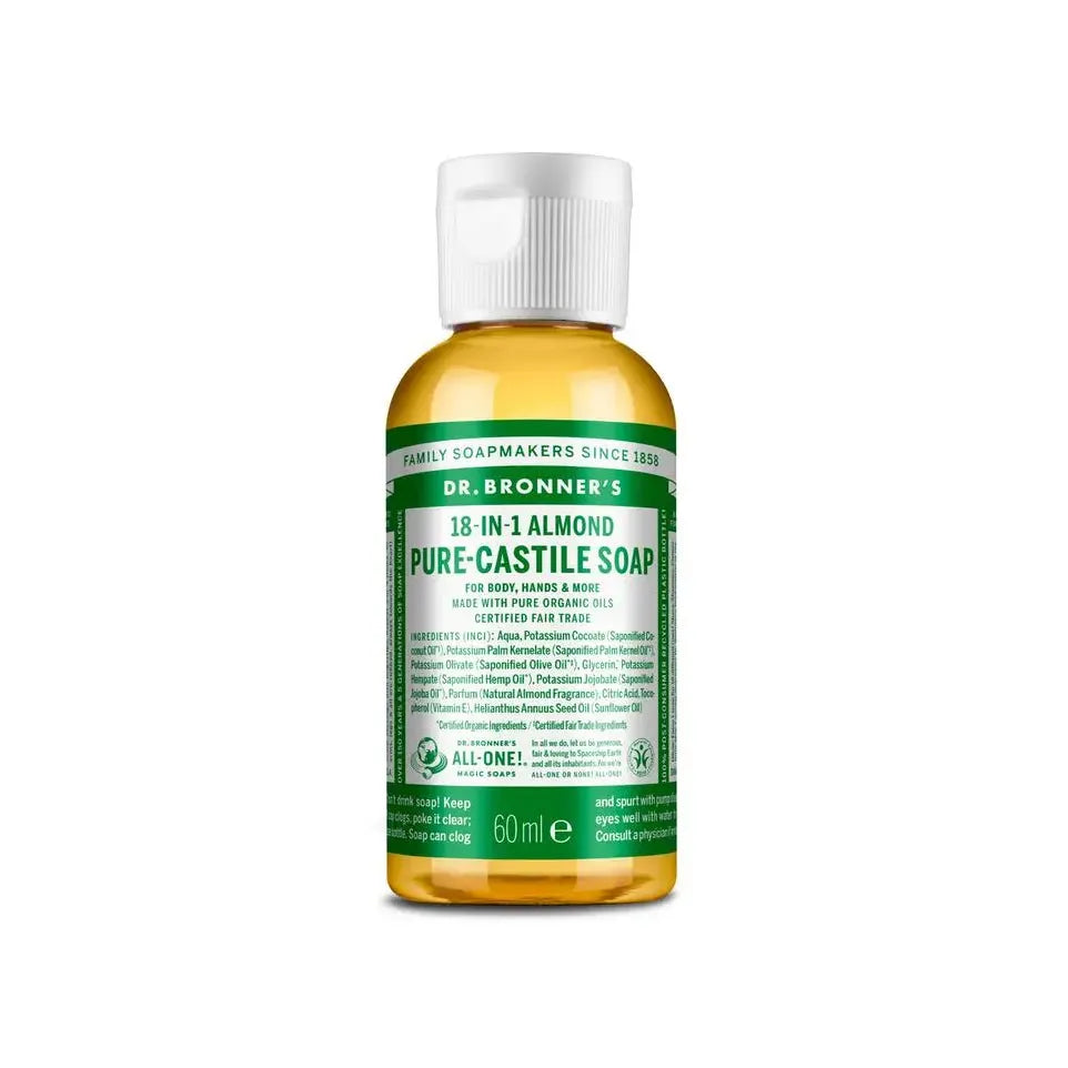 Dr Bronners Liquid soap amandel 60 ml