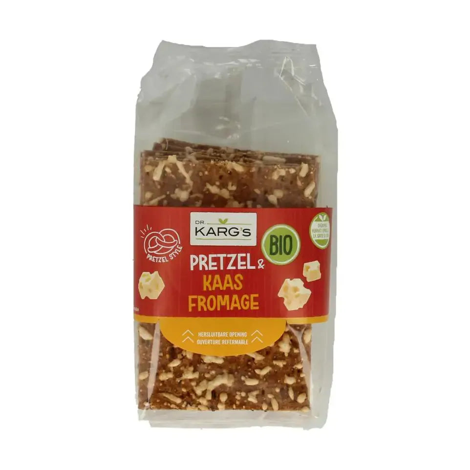 Dr Karg Crackers pretzel kaas biologisch 160 gram