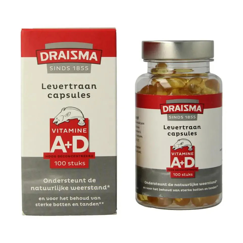 Draisma Vitamine A + D levertraan 100 softgels