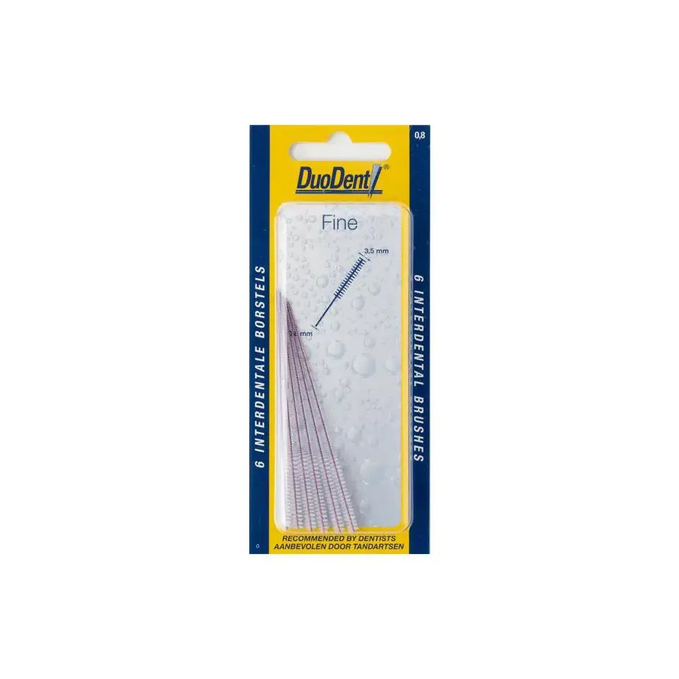 Duodent Interdentaal borstel fine 0.8 6 stuks