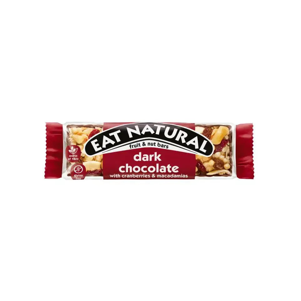 Eat Natural Pure chocolade met cranberries & macadamia 40 gram
