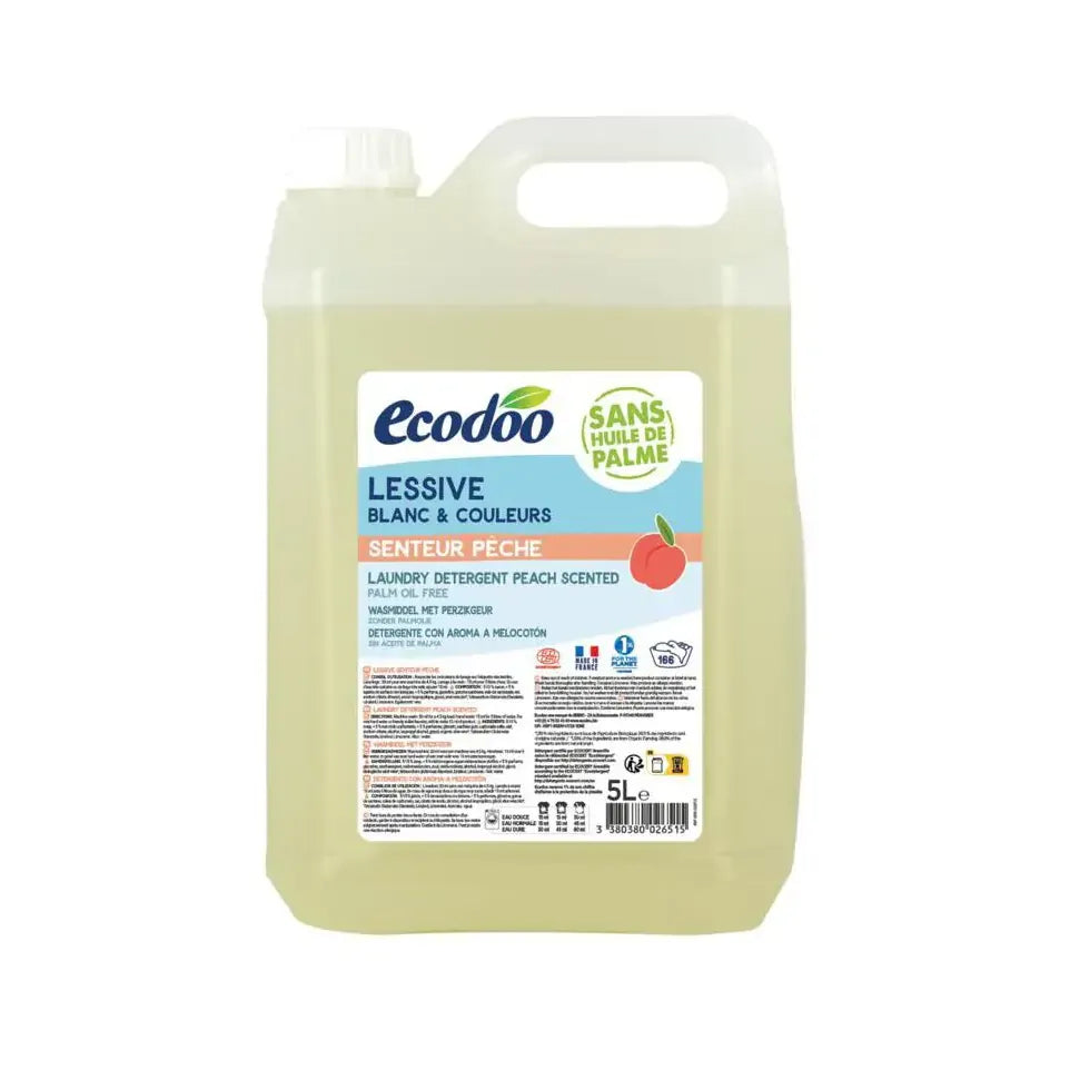 Ecodoo Wasmiddel geconcentreerd perzik 5 liter