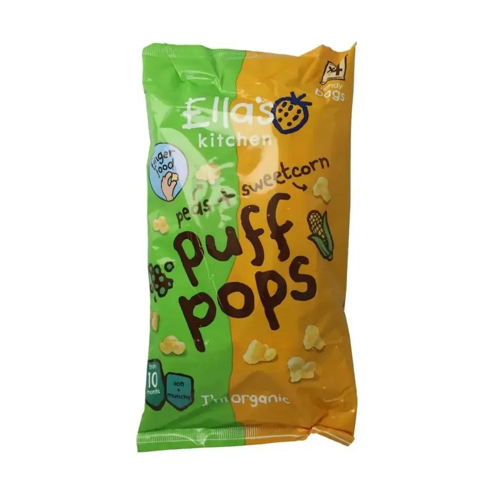 Ella's Kitchen Puff pops peas & sweetcorn 10+ maanden