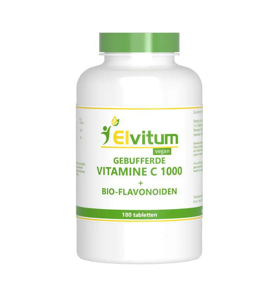 Elvitum Gebufferde vitamine C 1000 mg 180 tabletten