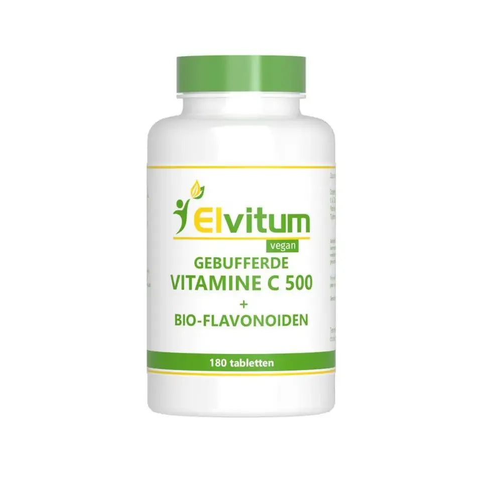 Elvitum Gebufferde vitamine C 500 mg 180 tabletten