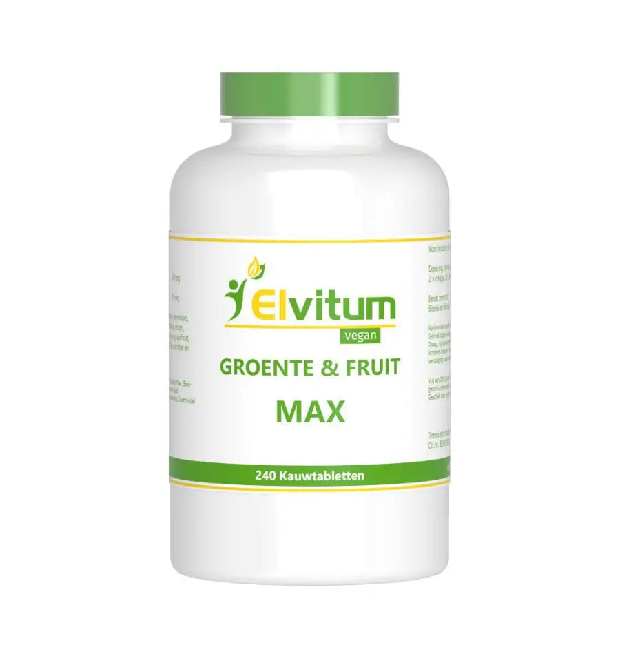 Elvitum Groente en fruit max 240 kauwtabletten
