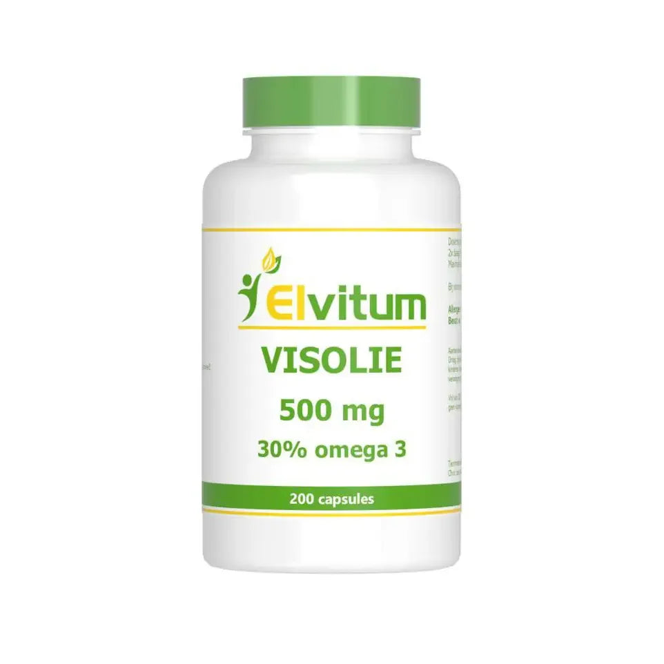 Elvitum Visolie 500 mg omega 3 30% 200 capsules