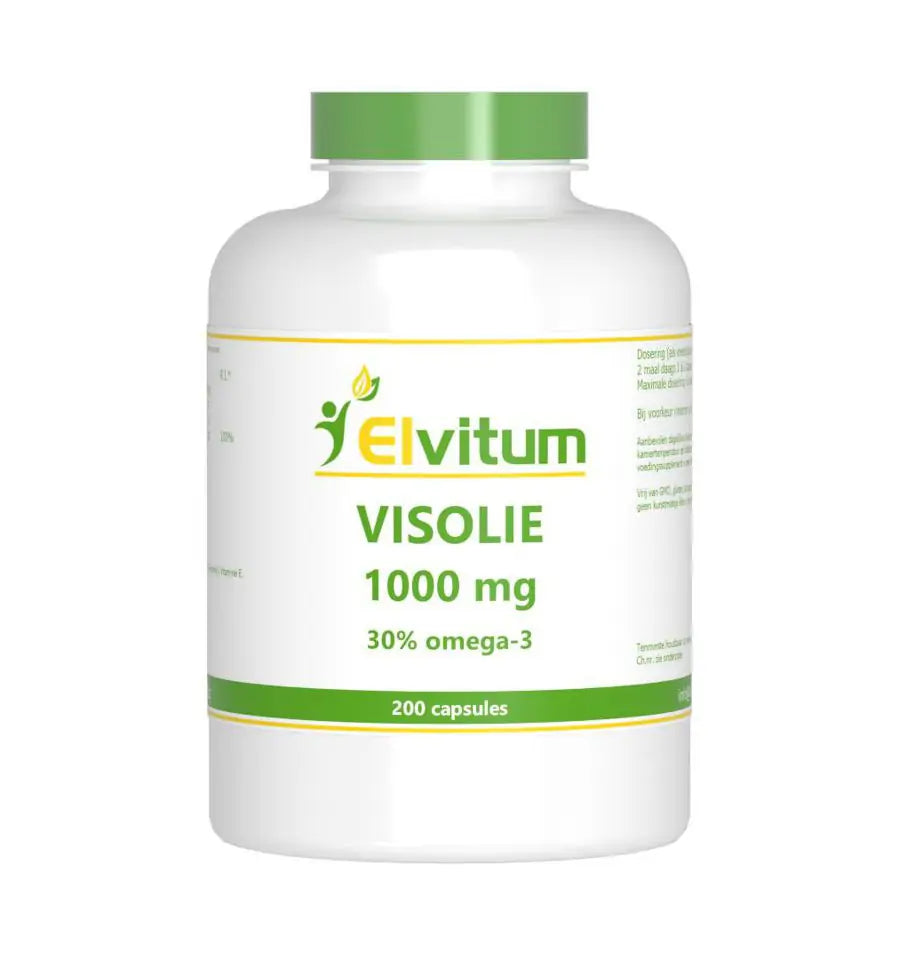 Elvitum Visolie 1000 mg omega 3 30% 200 capsules
