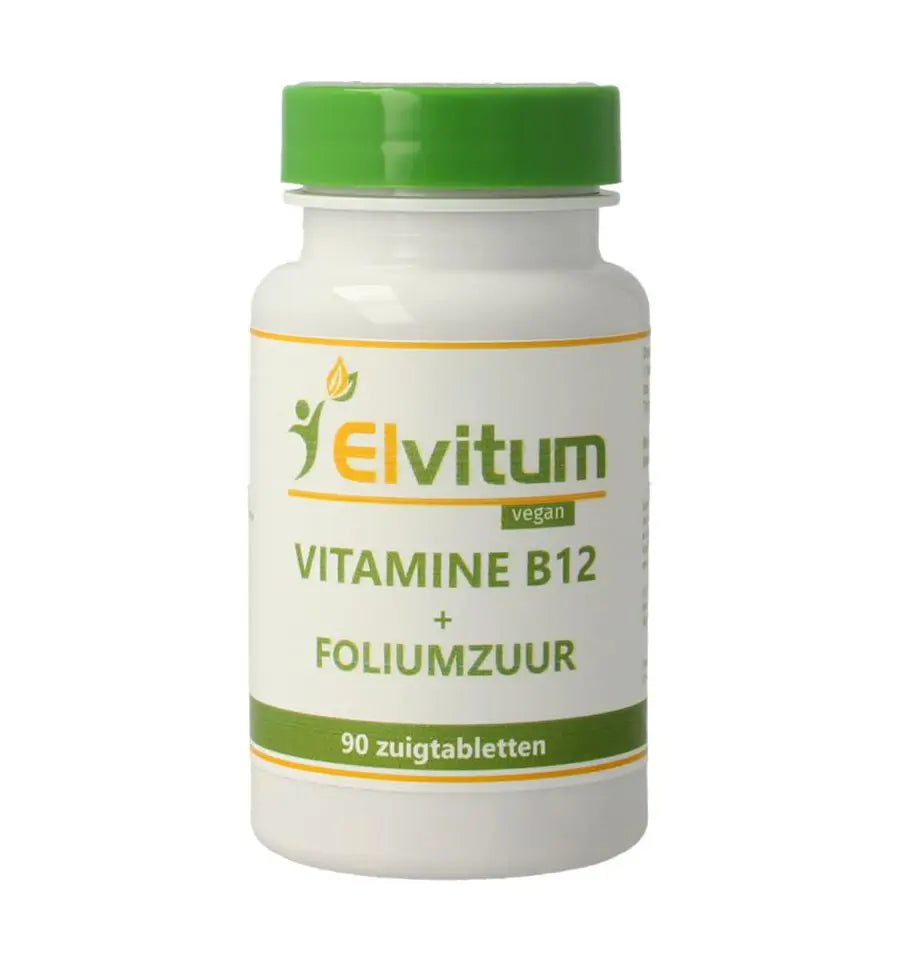 Elvitum Vitamine B12 1000 mcg + foliumzuur 90 zuigtabletten